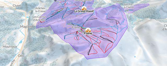 Piste map of the resort Flaine