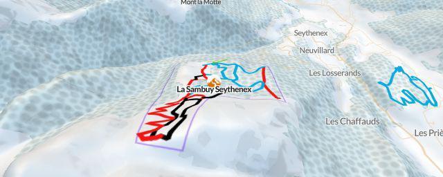 Piste map of the resort La Sambuy Seythenex