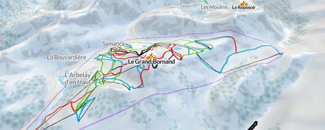 Piste map of the resort Le Grand-Bornand