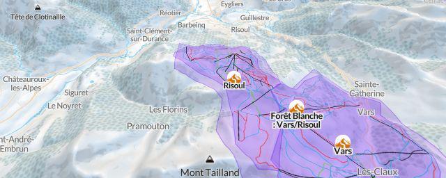 Piste map of the resort Risoul