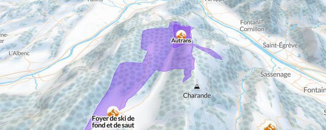 Piste map of the resort Autrans
