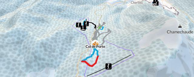 Piste map of the resort Col de Porte