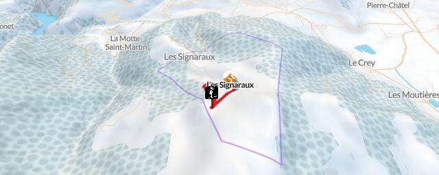 Piste map of the resort Les Signaraux