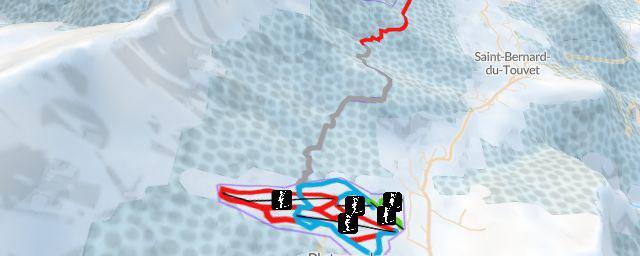 Piste map of the resort Saint-Hilaire-du-Touvet