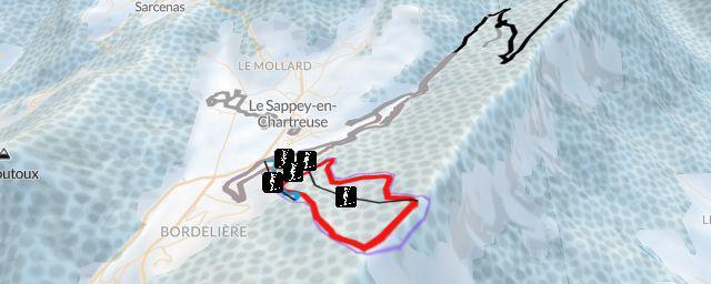 Piste map of the resort Sappey-en-Chartreuse