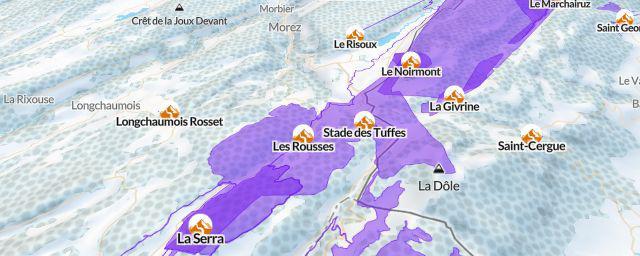 Piste map of the resort Les Rousses