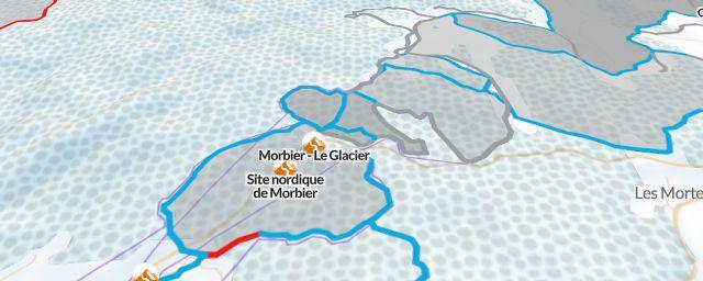 Piste map of the resort Site nordique de Morbier