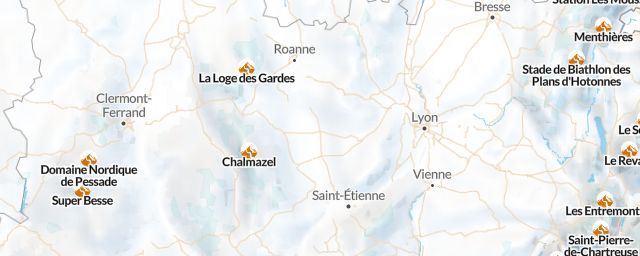 Piste map of the region Loire