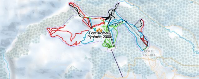 Piste map of the resort Font-Romeu Pyrénées 2000