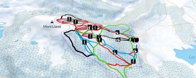 Piste map of the resort Les Angles