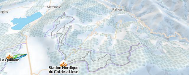 Piste map of the resort Station Nordique du Col de la Llose