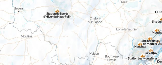Piste map of the region Saône-et-Loire
