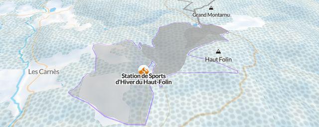 Piste map of the resort Station de Sports d'Hiver du Haut-Folin