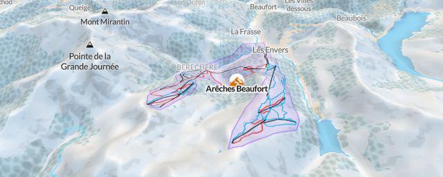 Piste map of the resort Arêches Beaufort
