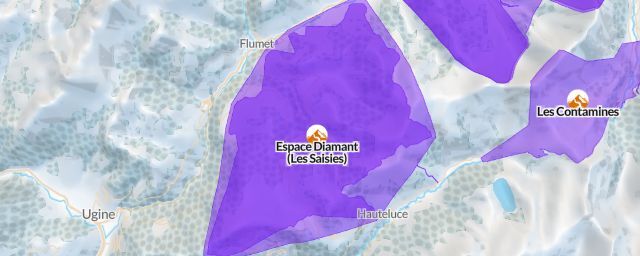 Piste map of the resort Espace Diamant