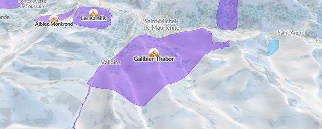 Piste map of the resort Galibier-Thabor