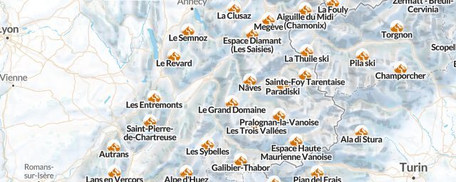 Piste map of the region Savoie