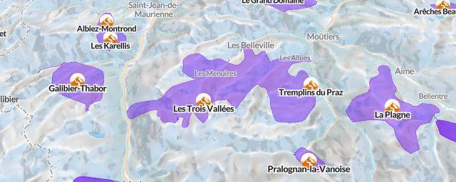 Piste map of the resort Les Trois Vallées