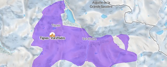 Piste map of the resort Tignes - Val d'Isère