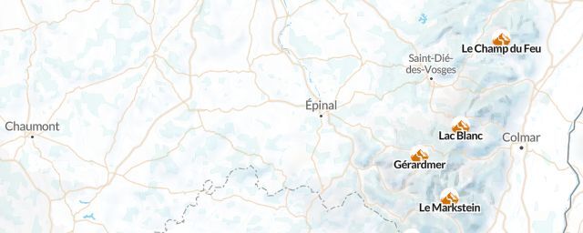 Piste map of the region Vosges