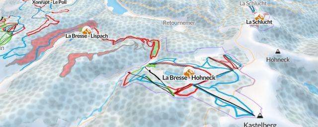 Piste map of the resort La Bresse - Hohneck