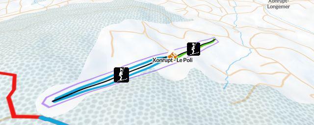 Piste map of the resort Xonrupt - Le Poli