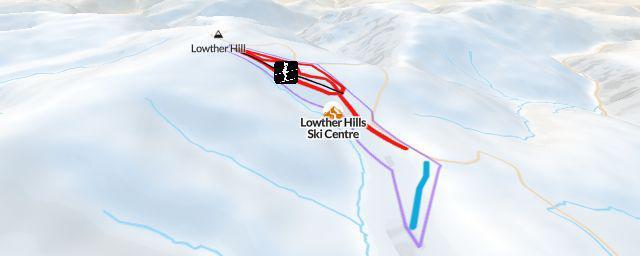 Piste map of the resort Lowther Hills Ski Centre