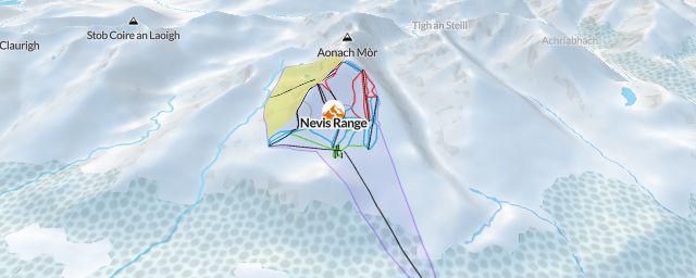 Piste map of the resort Nevis Range