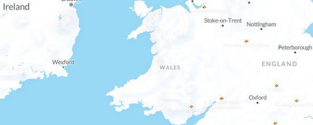 Piste map of the region Wales