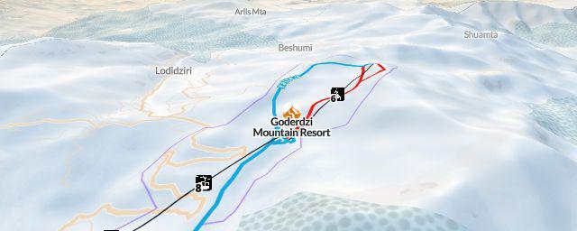 Piste map of the resort Goderdzi Mountain Resort