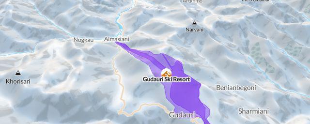Piste map of the resort Gudauri