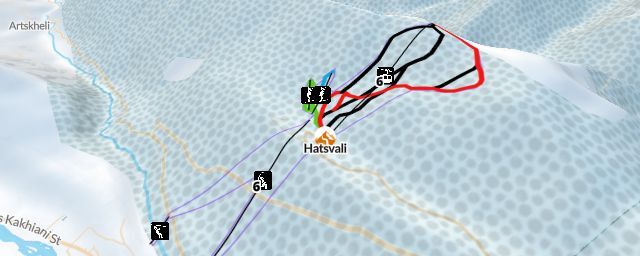 Piste map of the resort Hatsvali