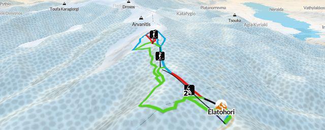 Piste map of the resort Elatohori