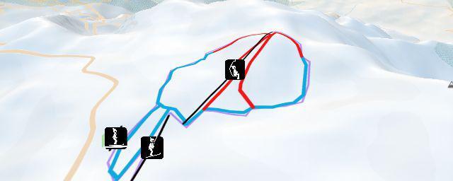 Piste map of the resort Karakoli