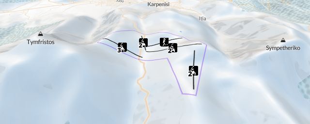 Piste map of the resort Karpenisi Ski Center