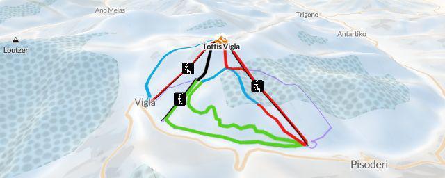 Piste map of the resort Tottis Vigla