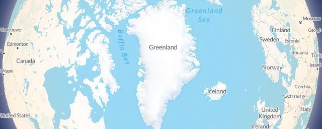 Piste map of the region Greenland
