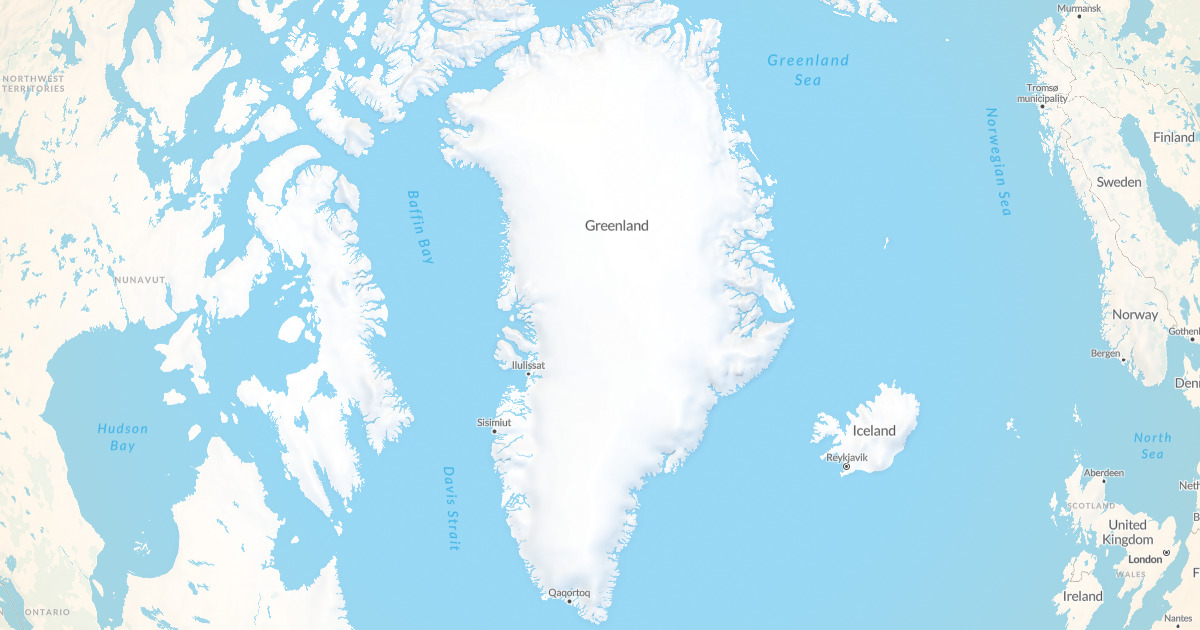 Map of Greenland