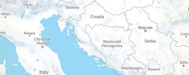 Piste map of the region Croatia