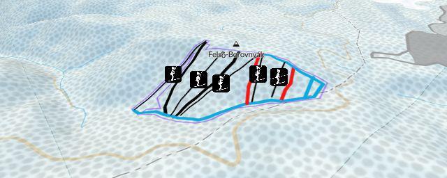 Piste map of the resort Bánkút Sícentrum
