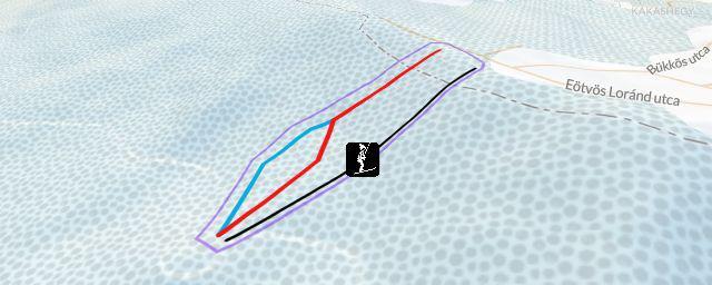 Piste map of the resort Dobogókő Sípálya