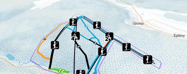 Piste map of the resort Síaréna Vibe Park