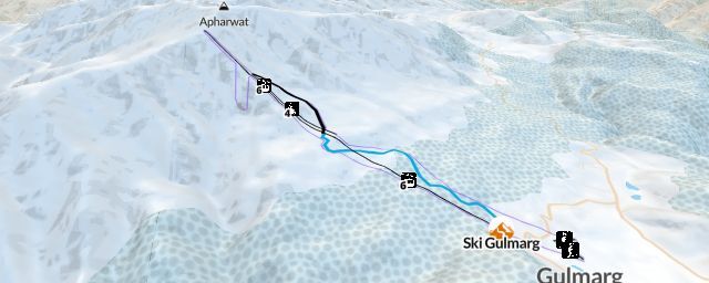Piste map of the resort Ski Gulmarg