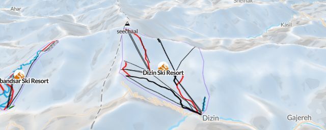 Piste map of the resort Dizin Ski Resort