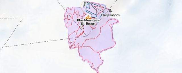Piste map of the resort Blue Mountains Ski Resort