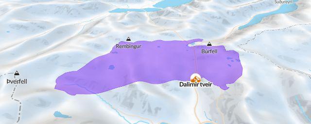 Piste map of the resort Dalirnir tveir