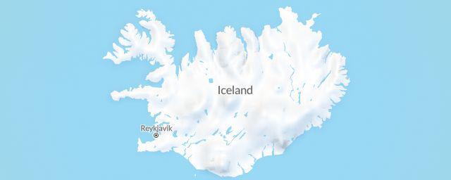 Piste map of the region Iceland