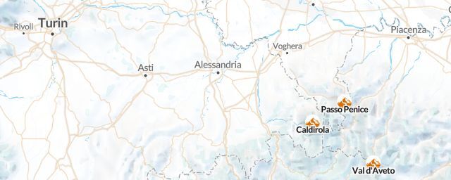 Piste map of the region Alessandria
