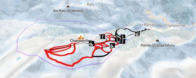 Piste map of the resort Champorcher
