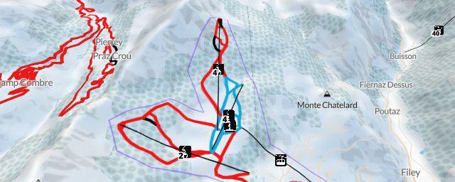 Piste map of the resort Torgnon